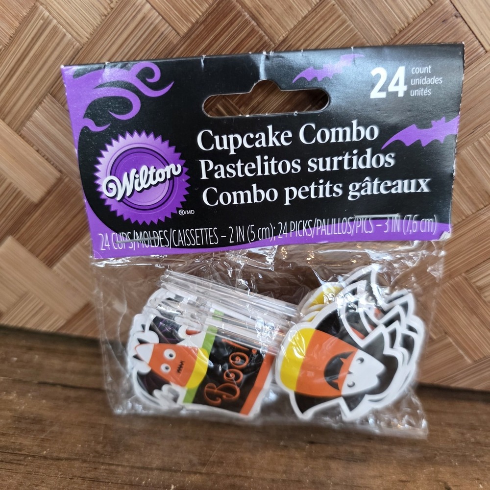Wilton Cupcake Combo Picks Only No Cupcake Cups Halloween Bats Candy Corn